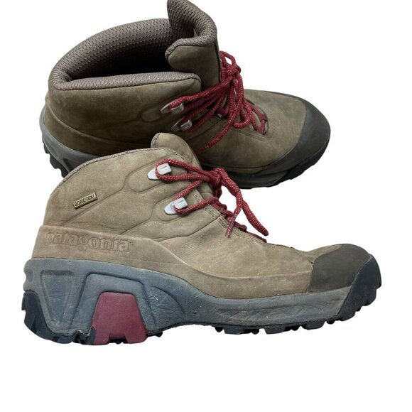 Patagonia P26 Womens Mid GTX Hiking Boots Henna Brown Cranberry Size 9 - Picture 1 of 12